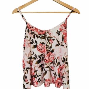 Rachel Ashwell The Prairie Pink & White Floral Carnations Cami Tank size Small